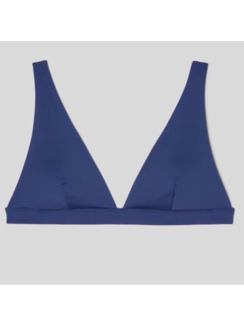 Everlane Women's NWT Blue Dusk The ReNew Plunge Triangle‎ Swim Top XL/C40.5